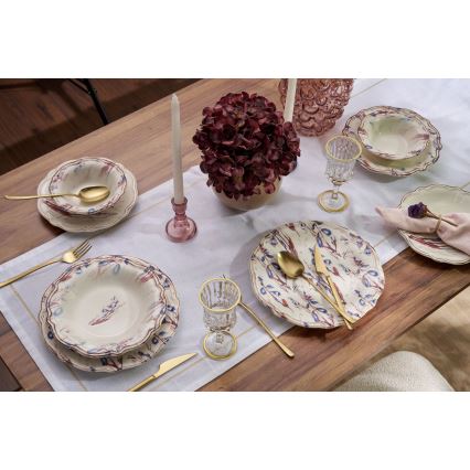 Jídelní sada 24 ks pestrobarevná/porcelán