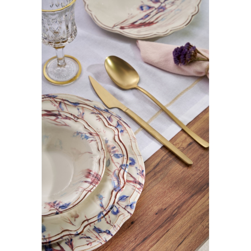 Jídelní sada 24 ks pestrobarevná/porcelán