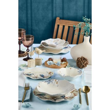 Jídelní sada 24 ks pestrobarevná/porcelán