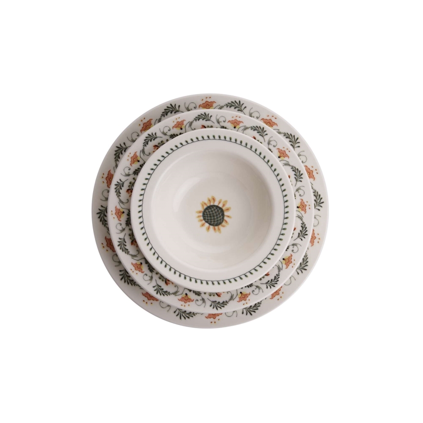 Jídelní sada 24 ks pestrobarevná/porcelán