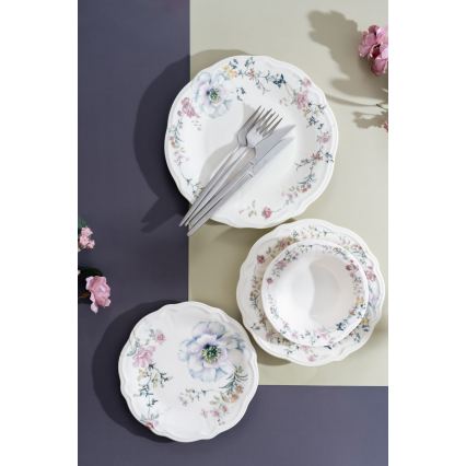 Jídelní sada 24 ks pestrobarevná/porcelán