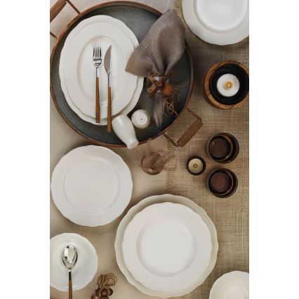 Jídelní sada 26 ks bílá/porcelán