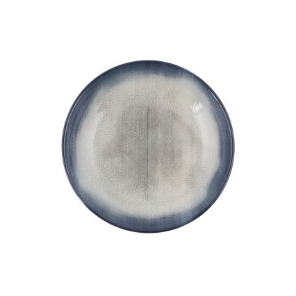 Jídelní sada 26 ks modrá/hnědá/porcelán