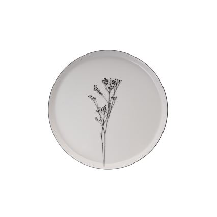 Jídelní sada 27 ks bílá/černá/porcelán