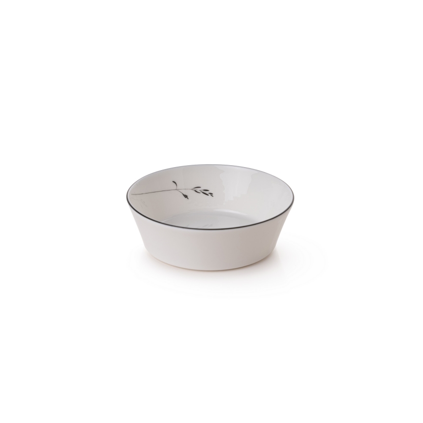 Jídelní sada 27 ks bílá/černá/porcelán