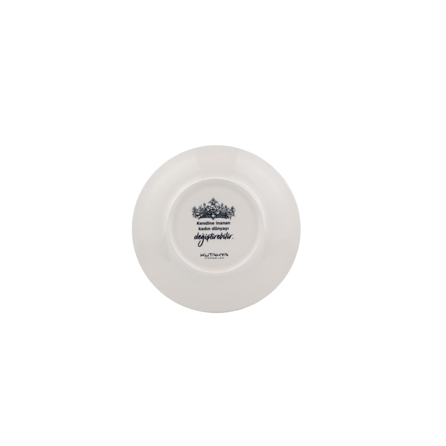 Jídelní sada 4 ks černá/bílá/porcelán