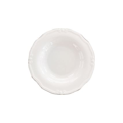 Jídelní sada 53 ks bílá/stříbrná/porcelán