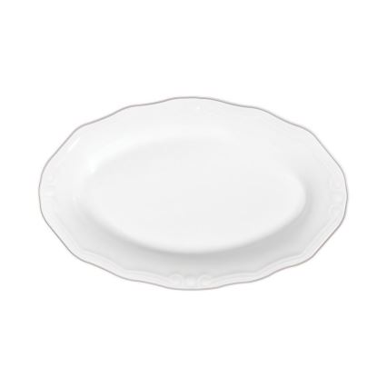 Jídelní sada 53 ks bílá/stříbrná/porcelán