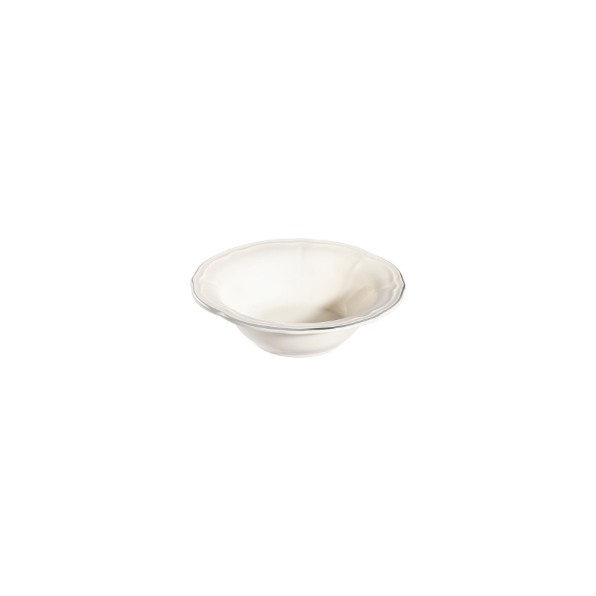 Jídelní sada 53 ks bílá/stříbrná/porcelán