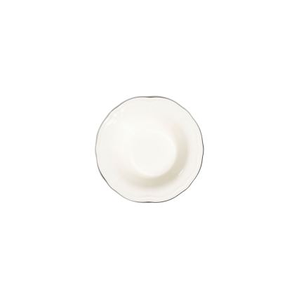 Jídelní sada 53 ks bílá/stříbrná/porcelán