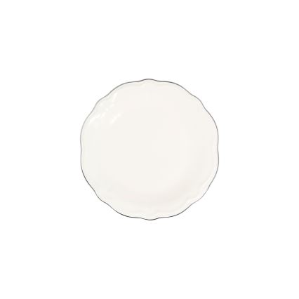 Jídelní sada 53 ks bílá/stříbrná/porcelán