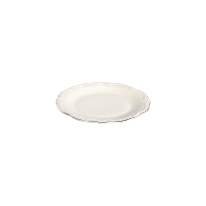 Jídelní sada 53 ks bílá/stříbrná/porcelán