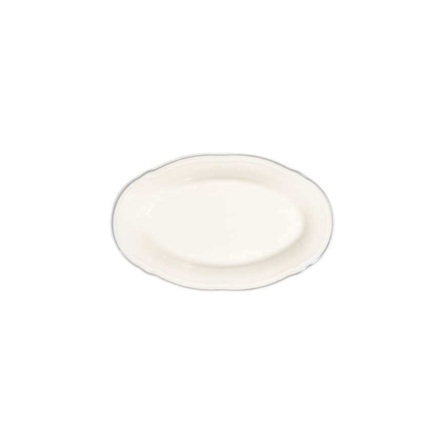 Jídelní sada 53 ks bílá/stříbrná/porcelán