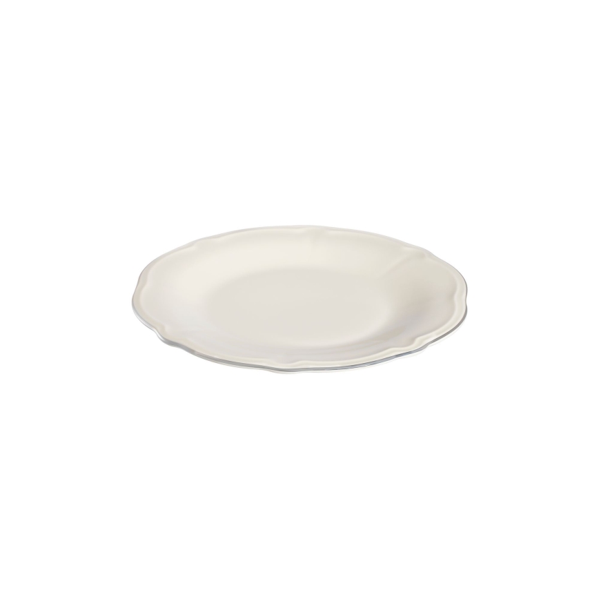 Jídelní sada 53 ks bílá/stříbrná/porcelán