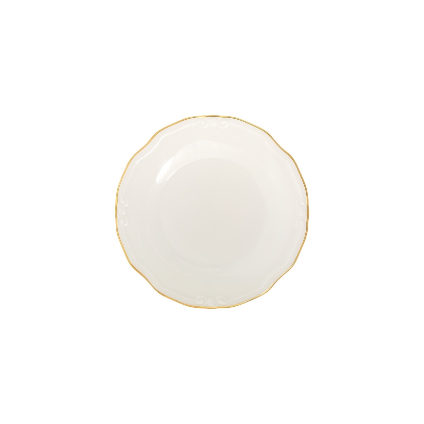 Jídelní sada 53 ks bílá/zlatá/porcelán