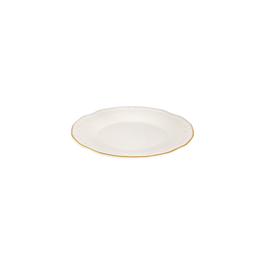 Jídelní sada 53 ks bílá/zlatá/porcelán