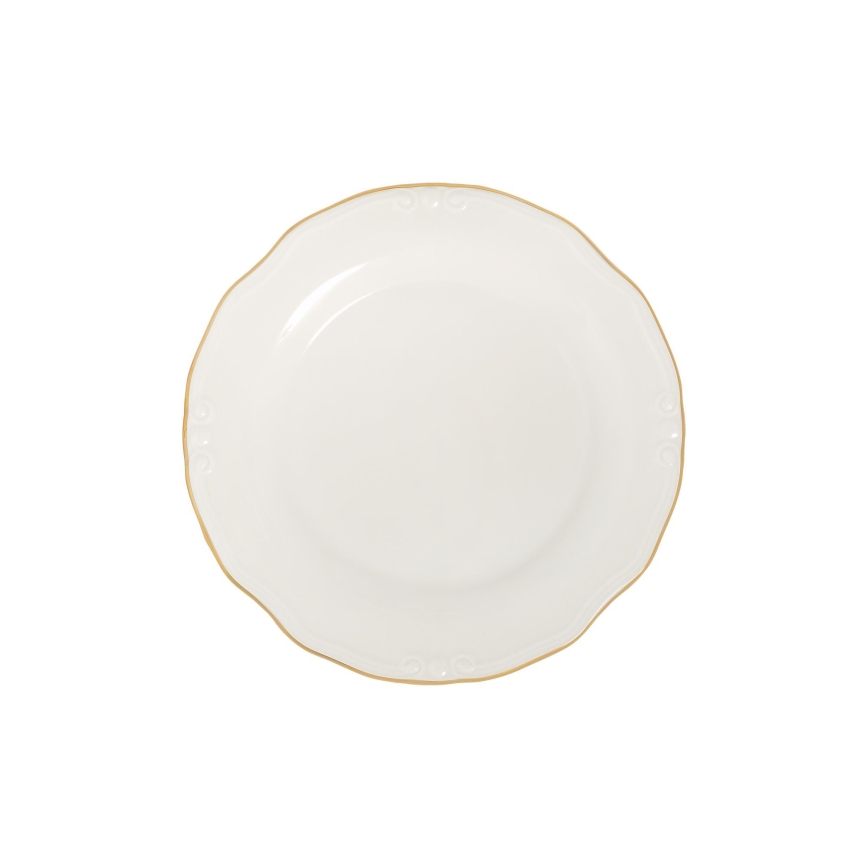 Jídelní sada 53 ks bílá/zlatá/porcelán