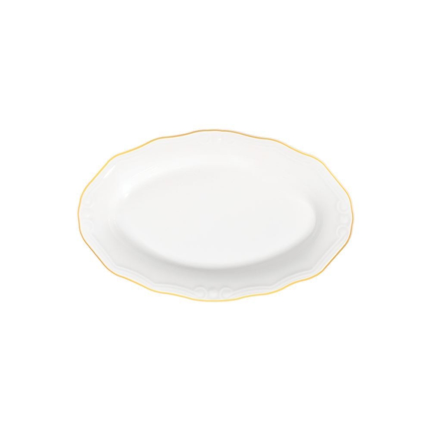 Jídelní sada 53 ks bílá/zlatá/porcelán