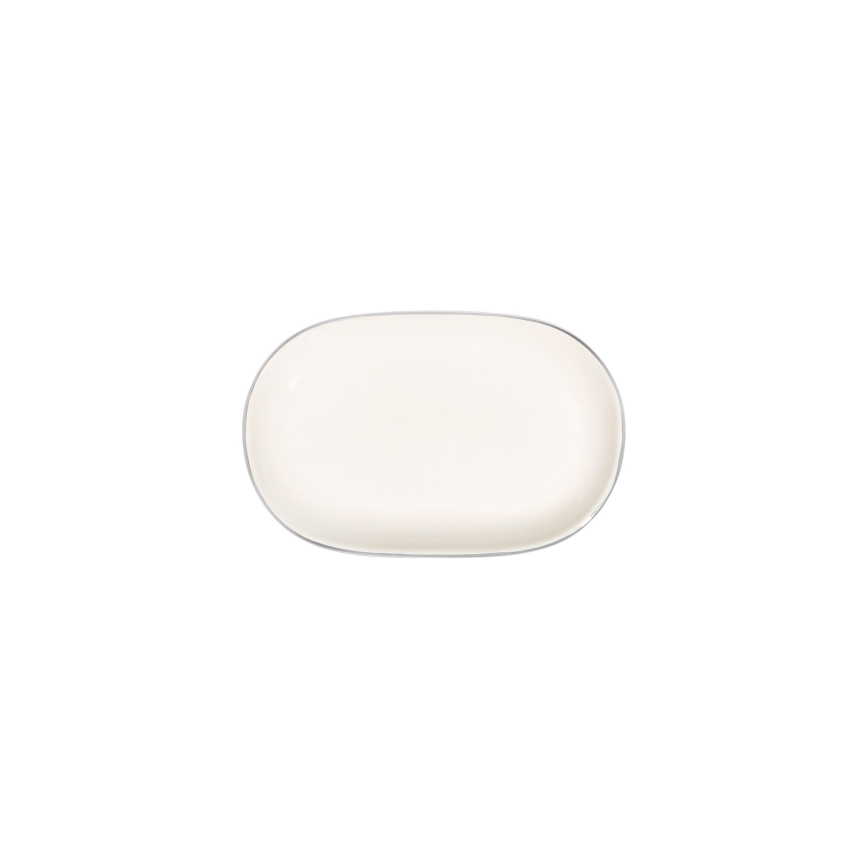 Jídelní sada 53 ks krémová/stříbrná/porcelán