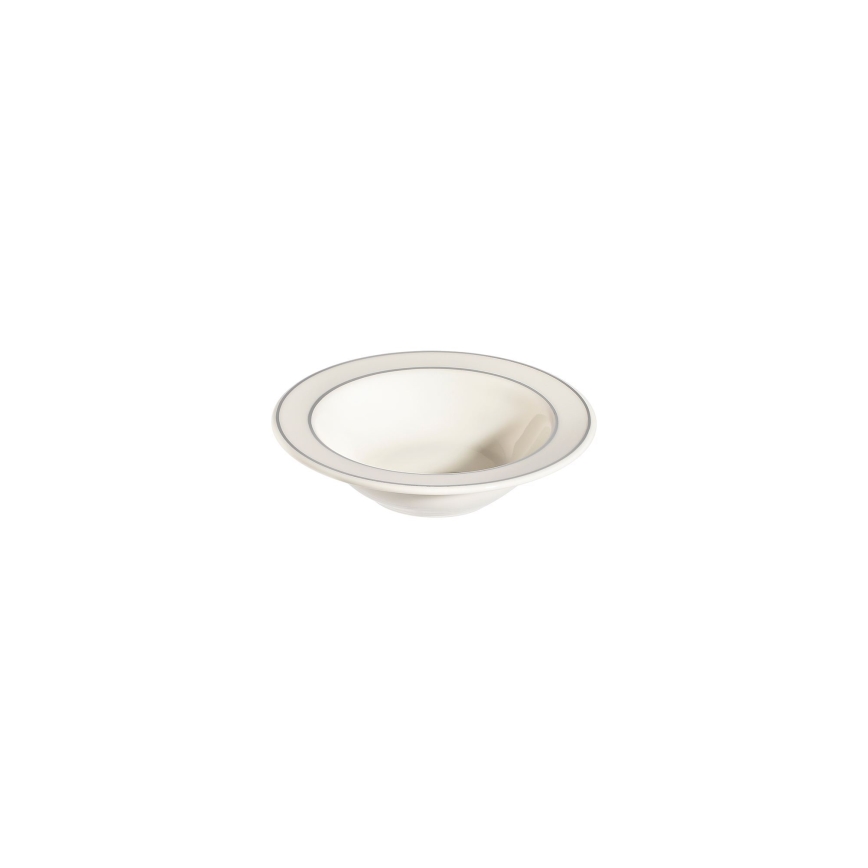 Jídelní sada 53 ks krémová/stříbrná/porcelán