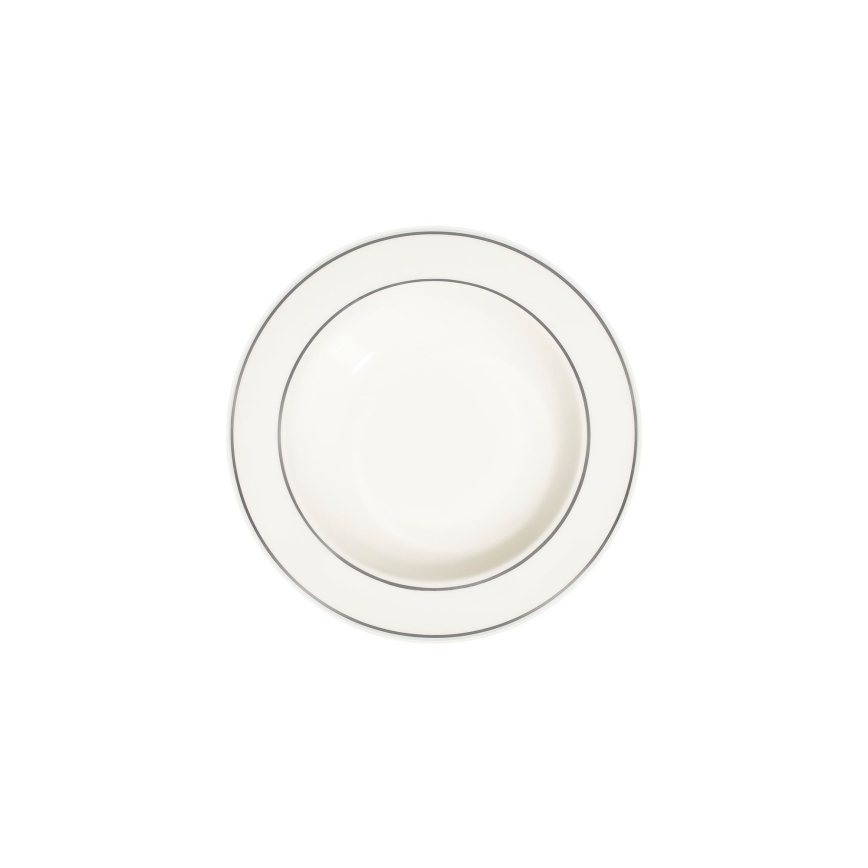 Jídelní sada 53 ks krémová/stříbrná/porcelán