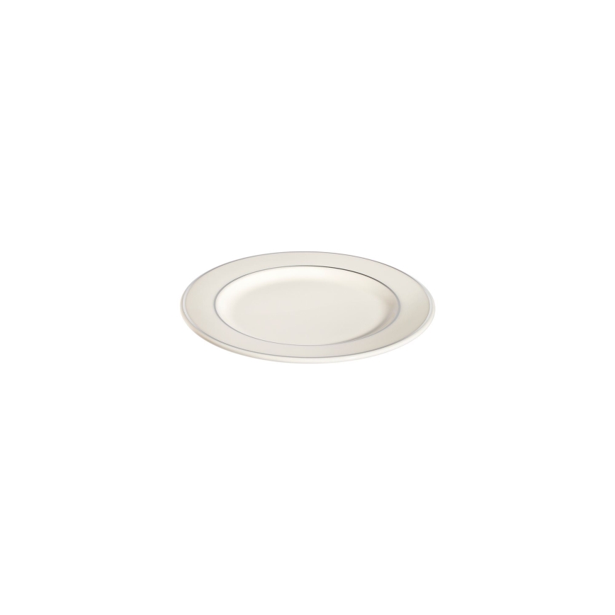 Jídelní sada 53 ks krémová/stříbrná/porcelán