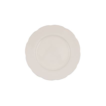 Jídelní sada 54 ks bílá/stříbrná/kostní porcelán