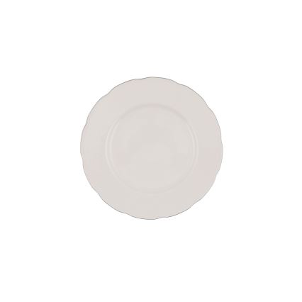 Jídelní sada 54 ks bílá/stříbrná/kostní porcelán