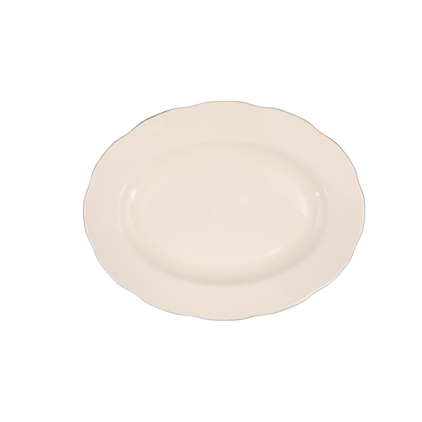 Jídelní sada 83 ks bílá/měděná/porcelán
