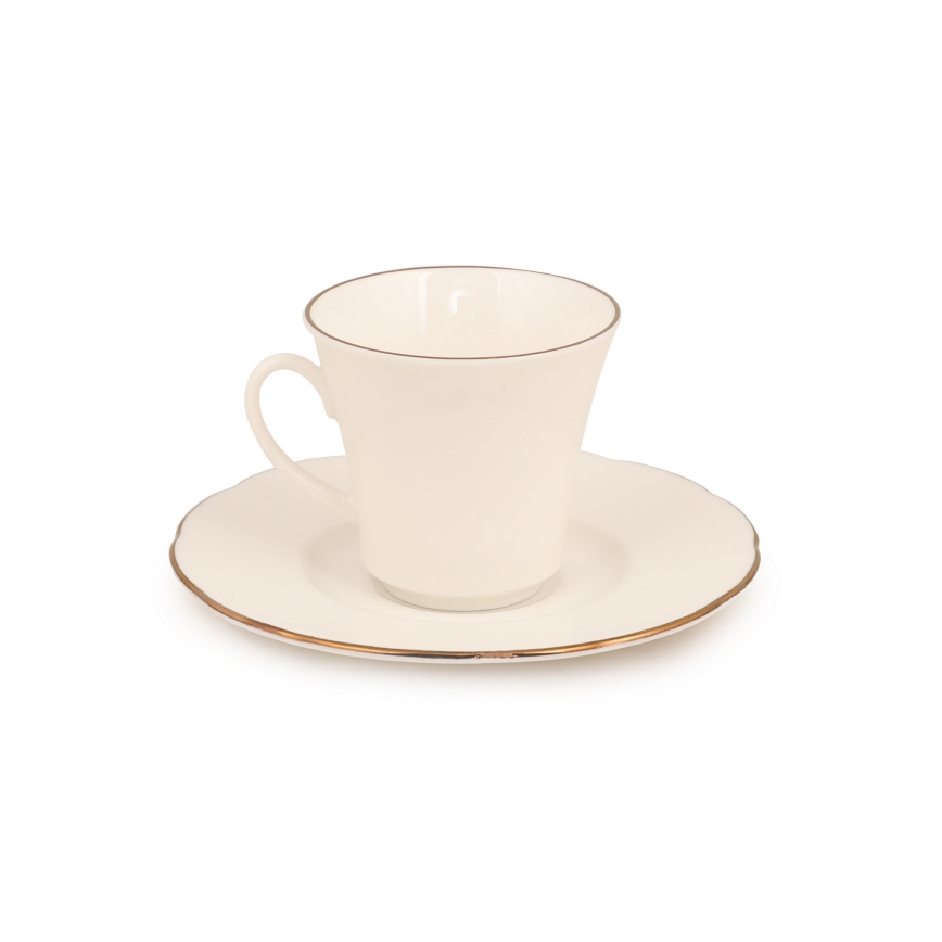 Jídelní sada 83 ks bílá/měděná/porcelán