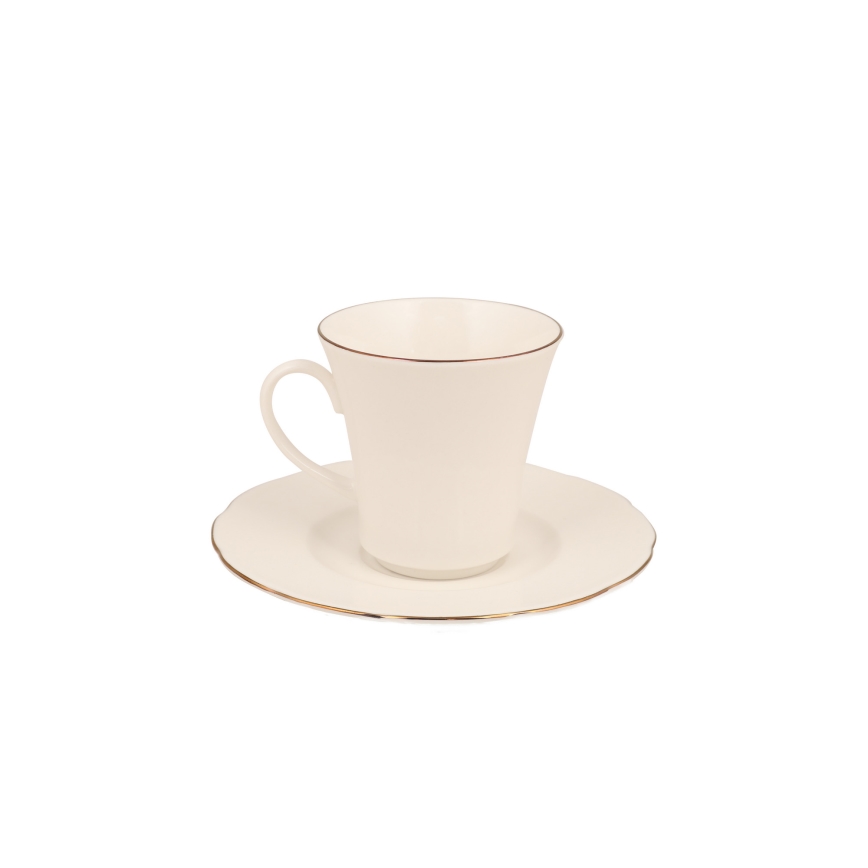 Jídelní sada 83 ks bílá/měděná/porcelán