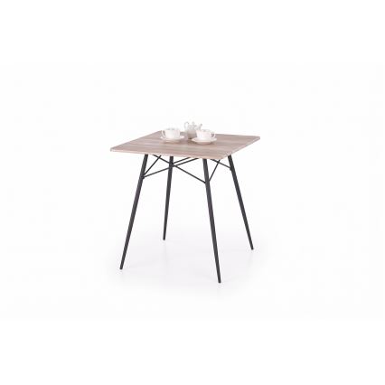 Jídelní set KABIR 70x70 cm dub/černá