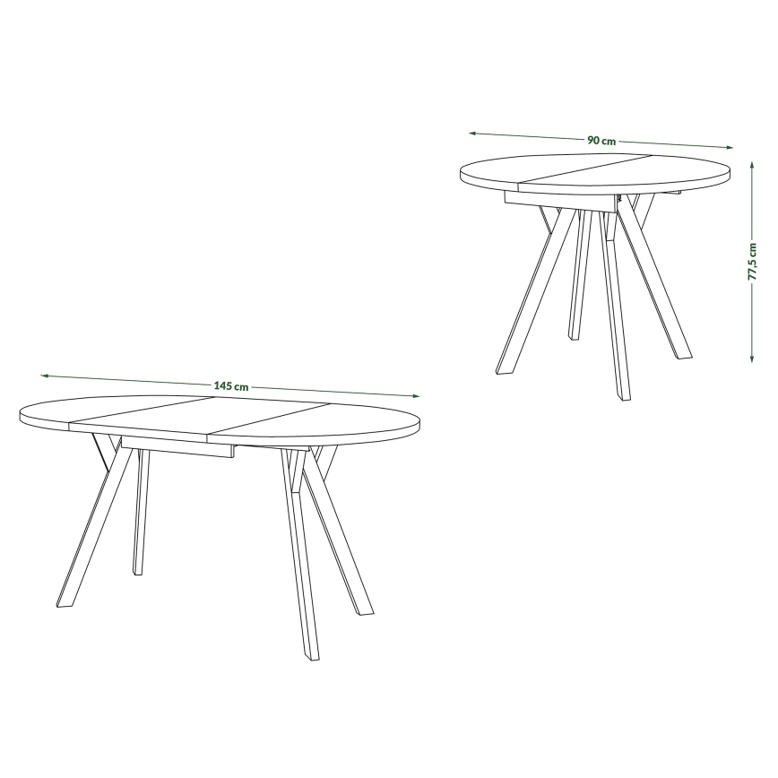 Jídelní stůl ARTUR bílá/černá