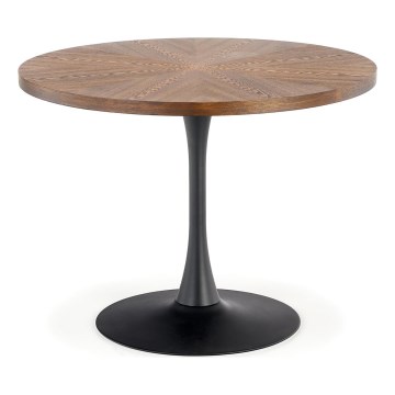 Jídelní stůl CARMELO 100 cm černá/hnědá