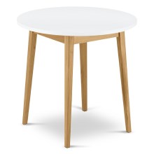 Jídelní stůl FRISK 75x80 cm bílá/dub