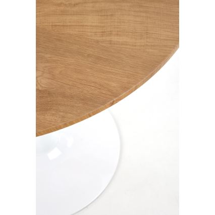 Jídelní stůl LUGI pr. 80 cm hnědá/bílá