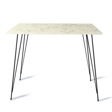Jídelní stůl SANDALF 75x90 cm bílá/černá