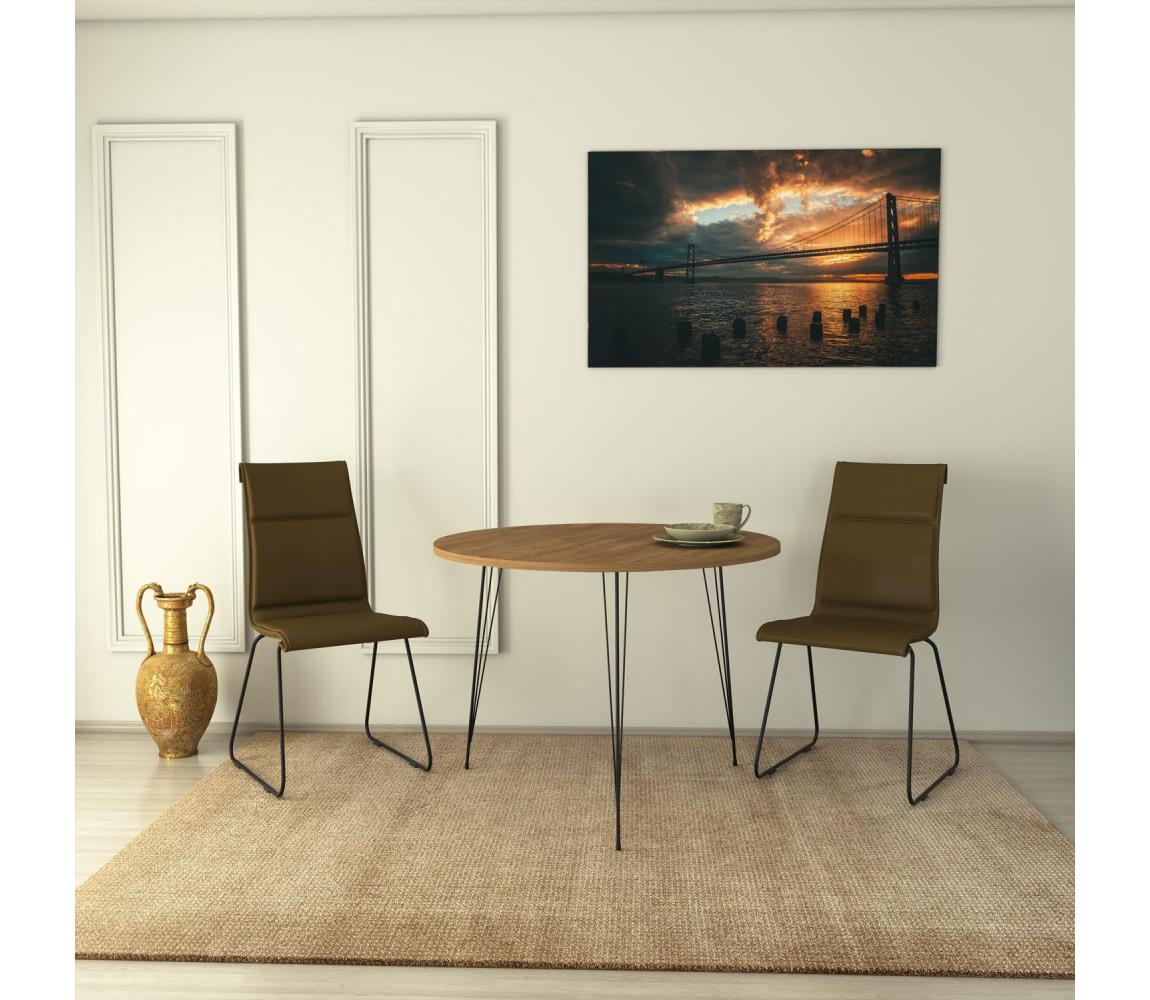 Asir Jídelní stůl SANDALF 75x90 cm hnědá AS0564