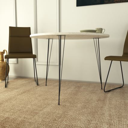 Jídelní stůl SANDALF 90 cm bílá/černá