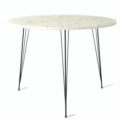 Jídelní stůl SANDALF 90 cm bílá/černá