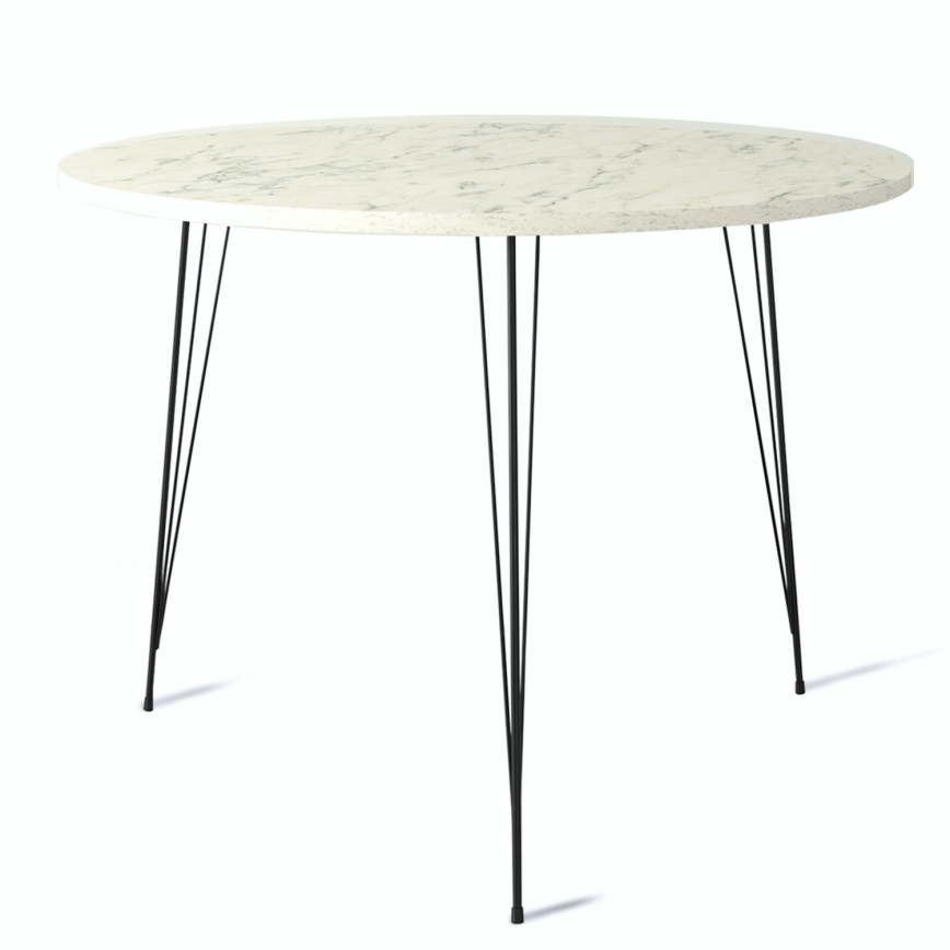Jídelní stůl SANDALF 90 cm bílá/černá