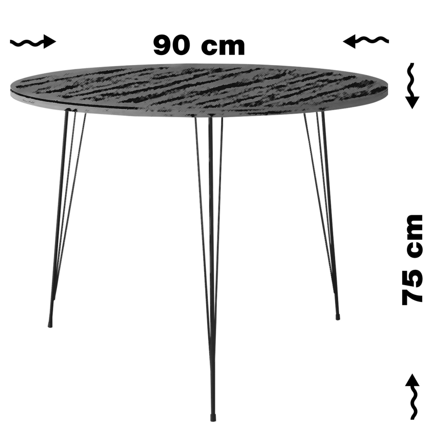 Jídelní stůl SANDALF 90 cm hnědá