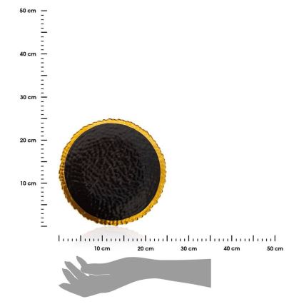 Jídelní talíř KATI 25 cm černá/zlatá