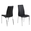 Jídelní židle AMAL 1 ks černá/matný chrom