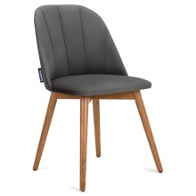 Jídelní židle BAKERI 86x48 cm šedá/buk