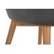 Jídelní židle BAKERI 86x48 cm šedá/světlý dub