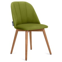 Jídelní židle BAKERI 86x48 cm světle zelená/buk