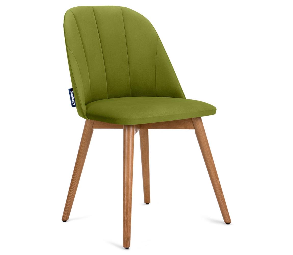 Konsimo Sp. z o.o. Sp. k. Jídelní židle BAKERI 86x48 cm světle zelená/buk KO0075