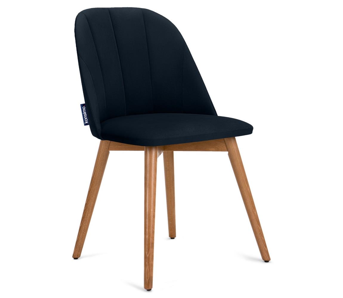 Konsimo Sp. z o.o. Sp. k. Jídelní židle BAKERI 86x48 cm tmavě modrá/buk KO0077
