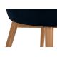 Jídelní židle BAKERI 86x48 cm tmavě modrá/světlý dub